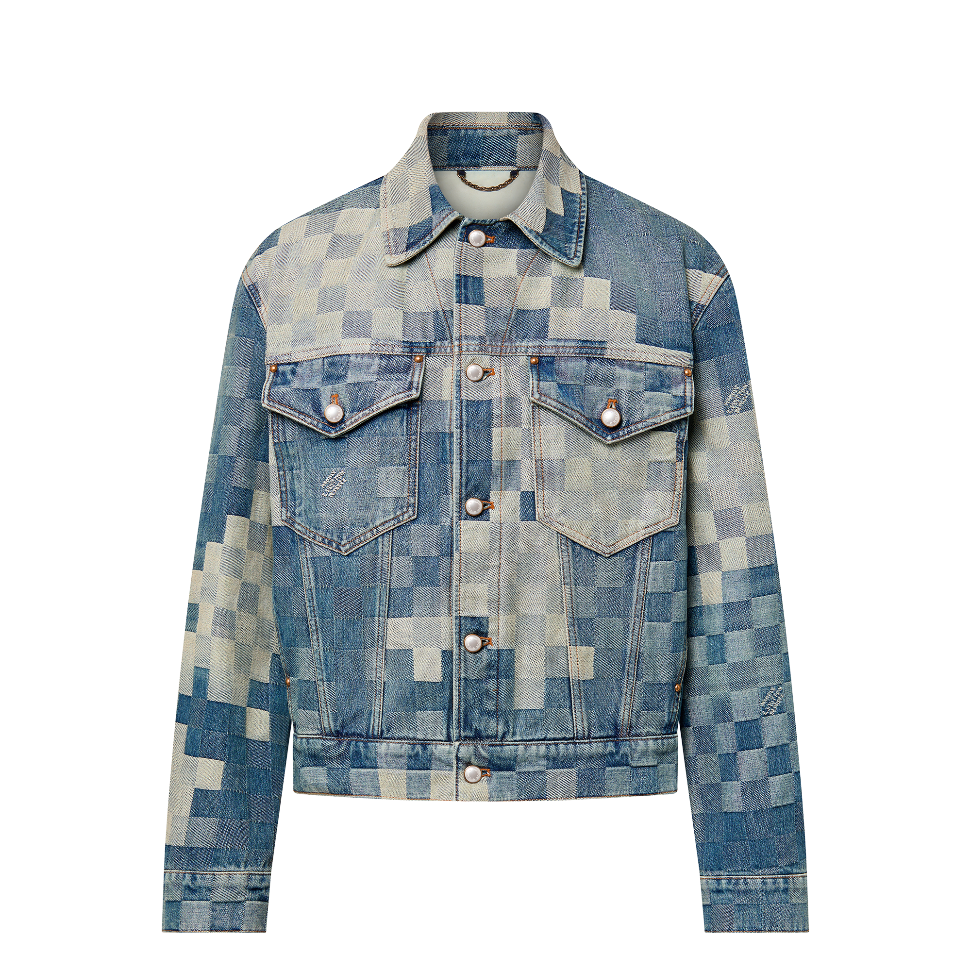 Jaqueta Jeans Clássica com Xadrez Damier - Ready-to-Wear | LOUIS